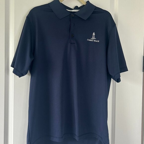adidas Other - Men's Adidas ClimaLite Navy Blue Cobble Beach Polo Size L NWOT